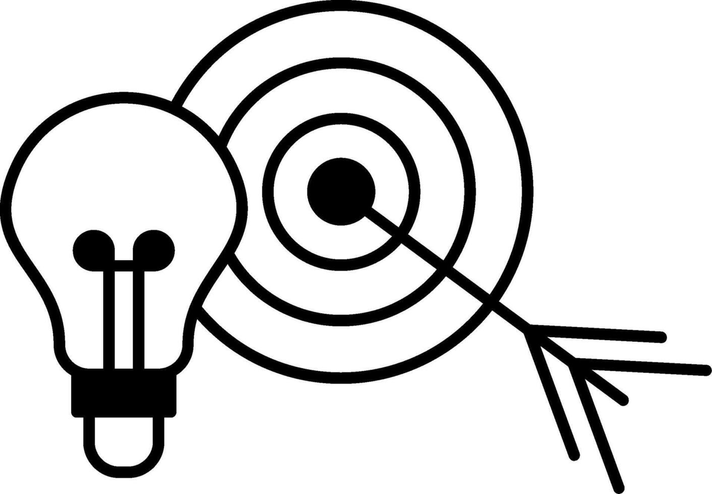 Learning Goals Glyph Icon vector