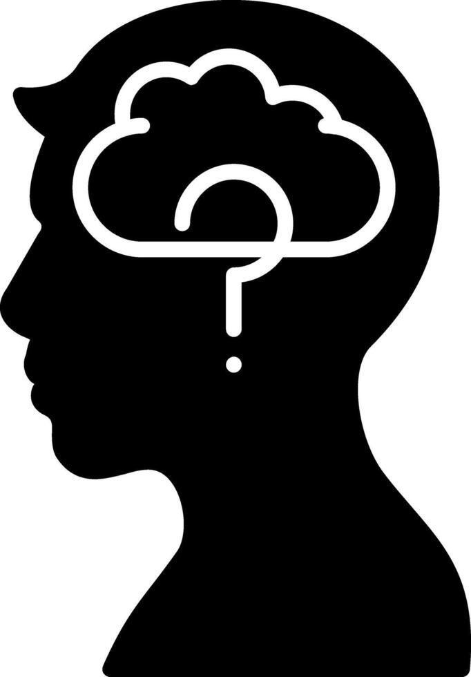 Memory Loss Glyph Icon vector