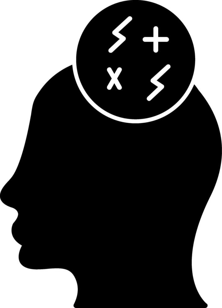 Anxiety Glyph Icon vector