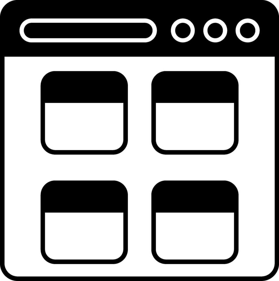 Webpage Glyph Icon vector