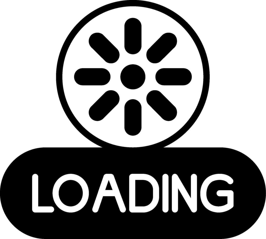 Loading Glyph Icon vector