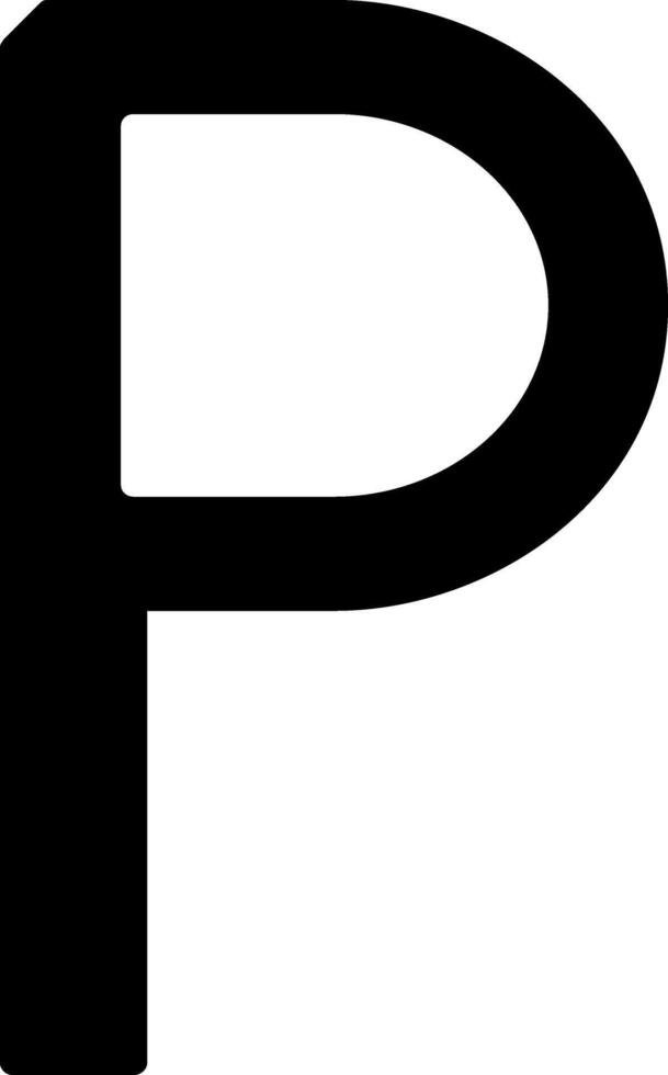 Capital P Icon vector