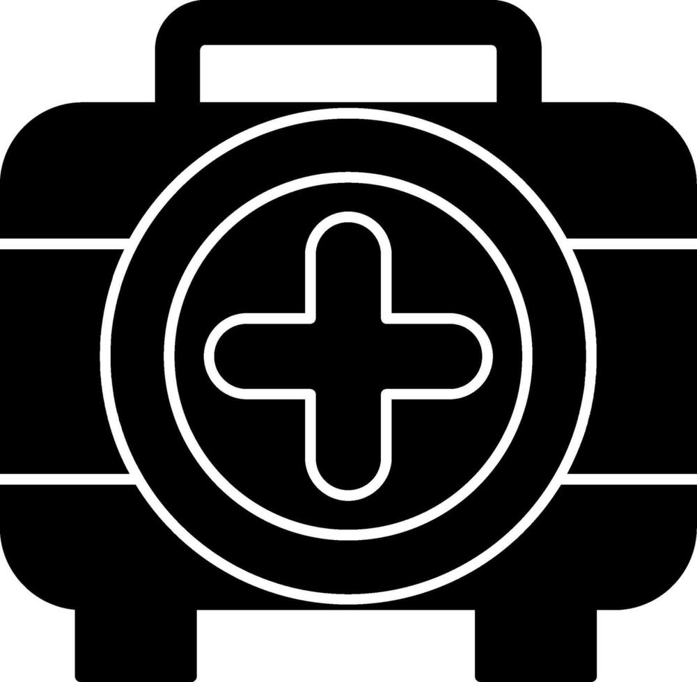 First Aid Kit Glyph Icon vector