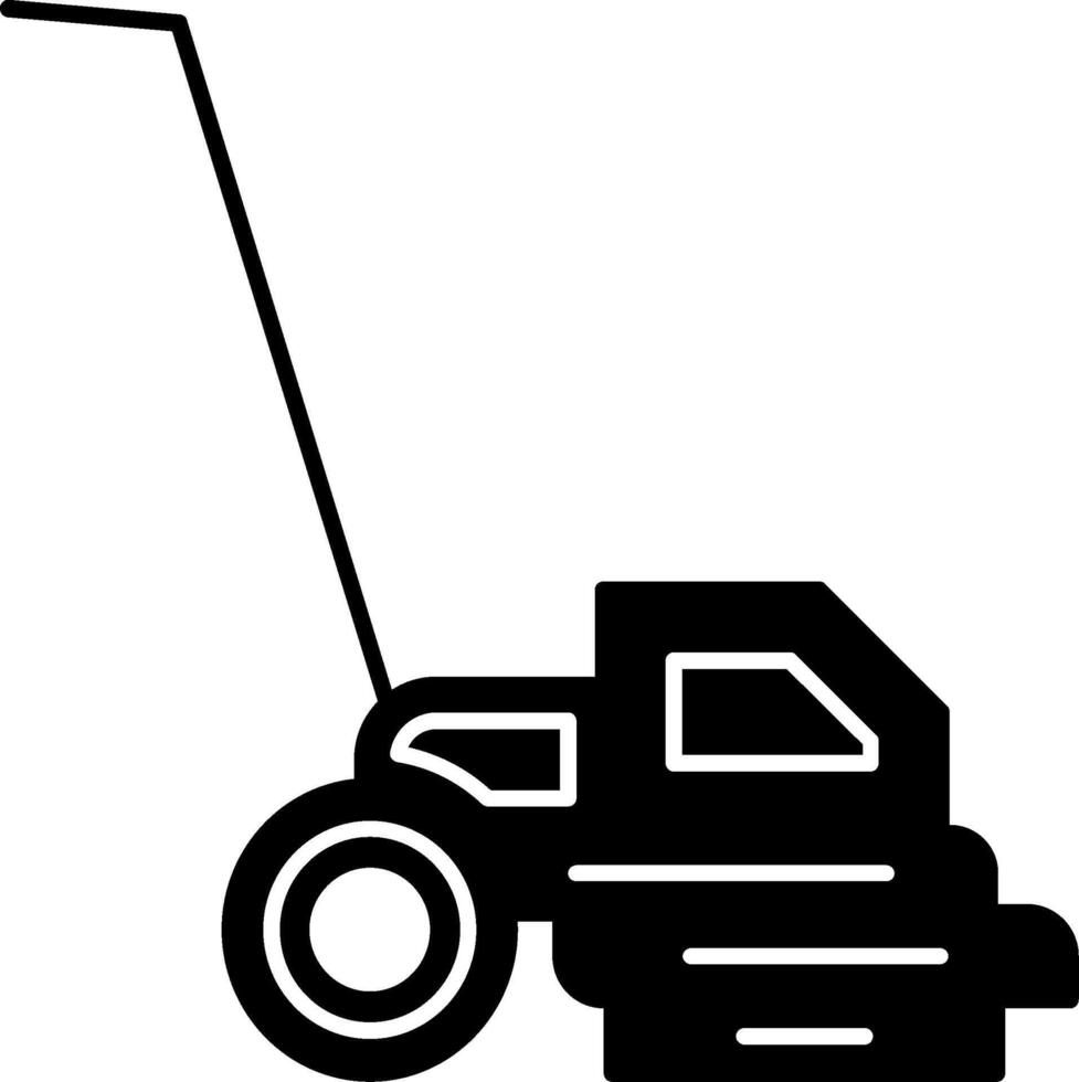 Lawn Mover Glyph Icon vector