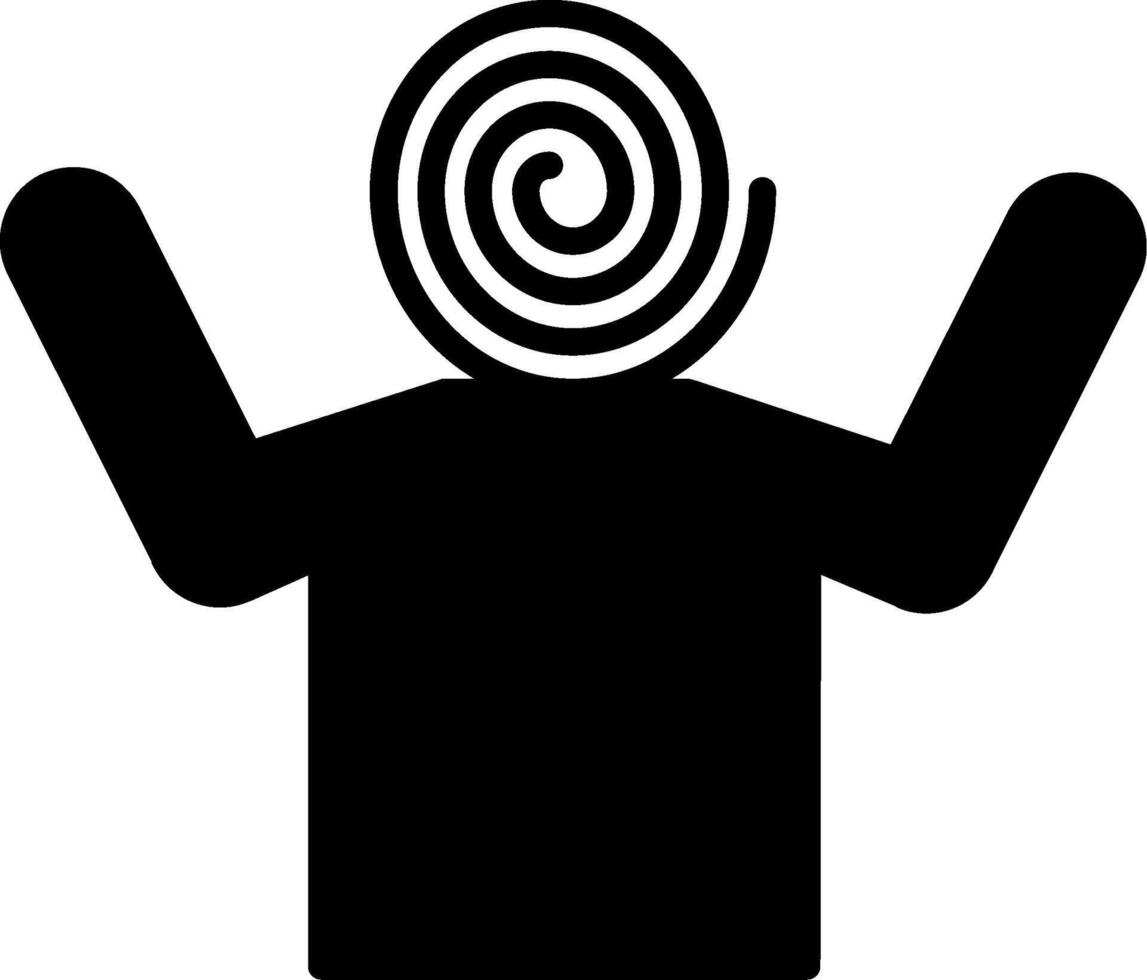 Hallucination Glyph Icon vector