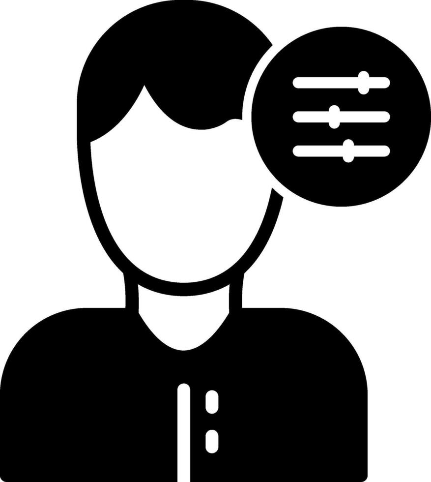 Self Control Glyph Icon vector