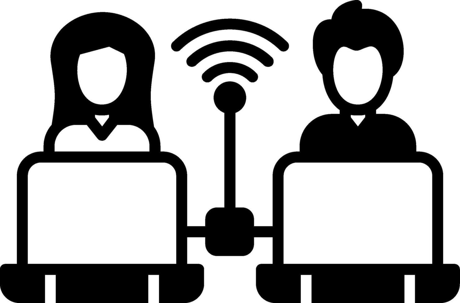 Remote Access Glyph Icon vector