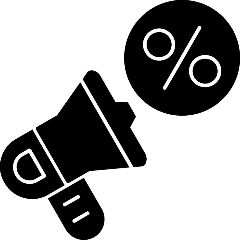 Promotion Glyph Icon vector