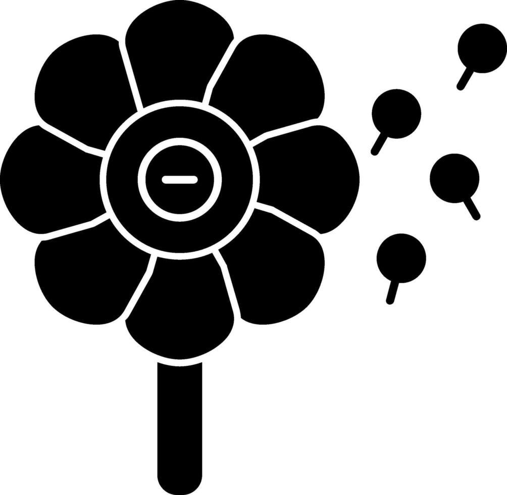 Pollen Allergy Glyph Icon vector