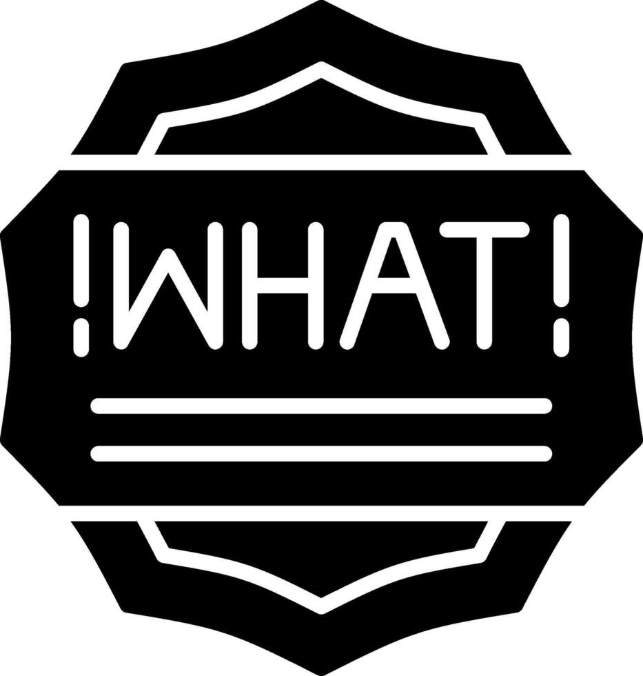 What Glyph Icon vector