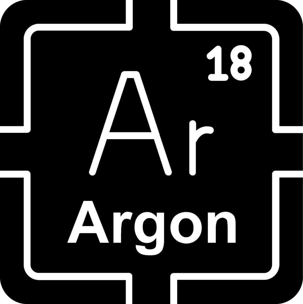 Argon Glyph Icon vector