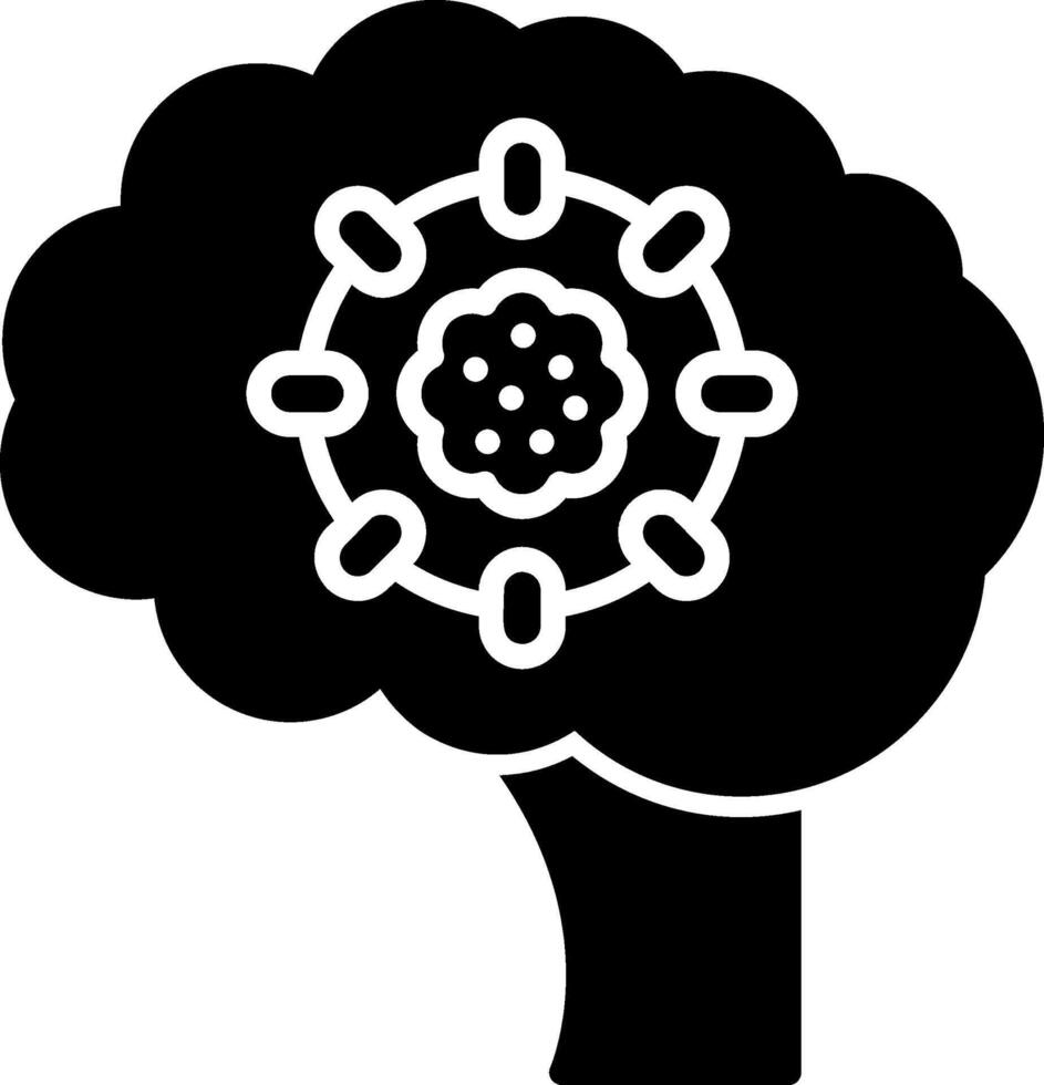 Brain Tumor Glyph Icon vector