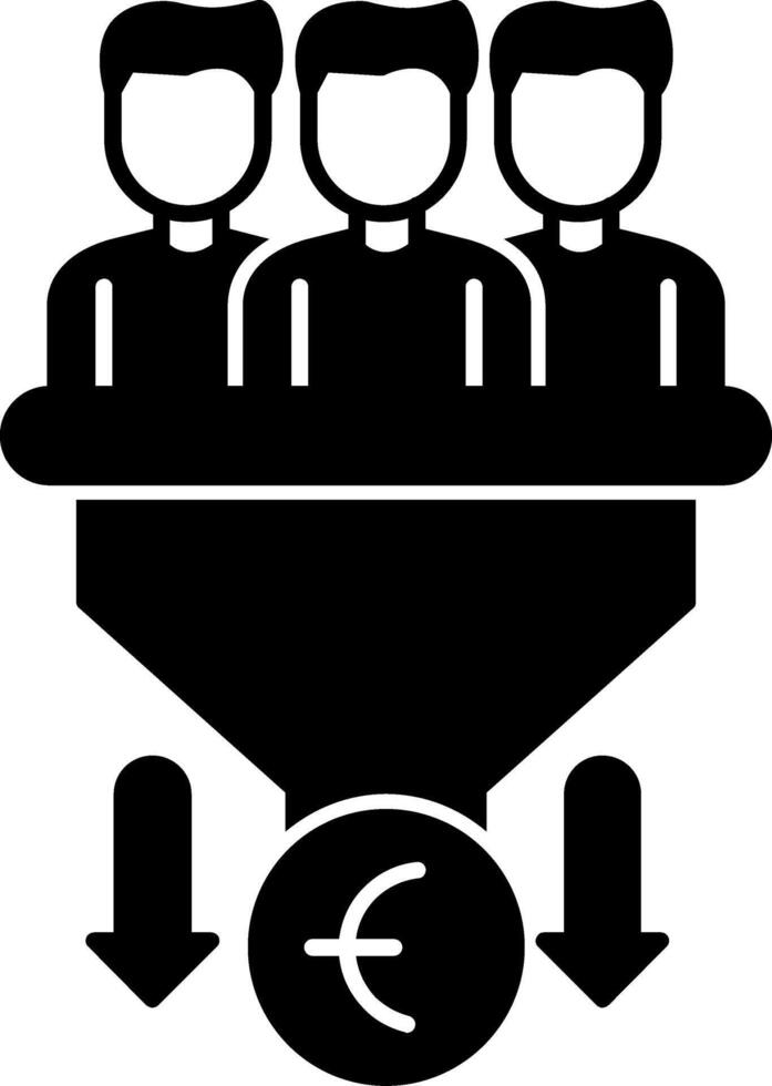 Sales PipeGlyph Glyph Icon vector