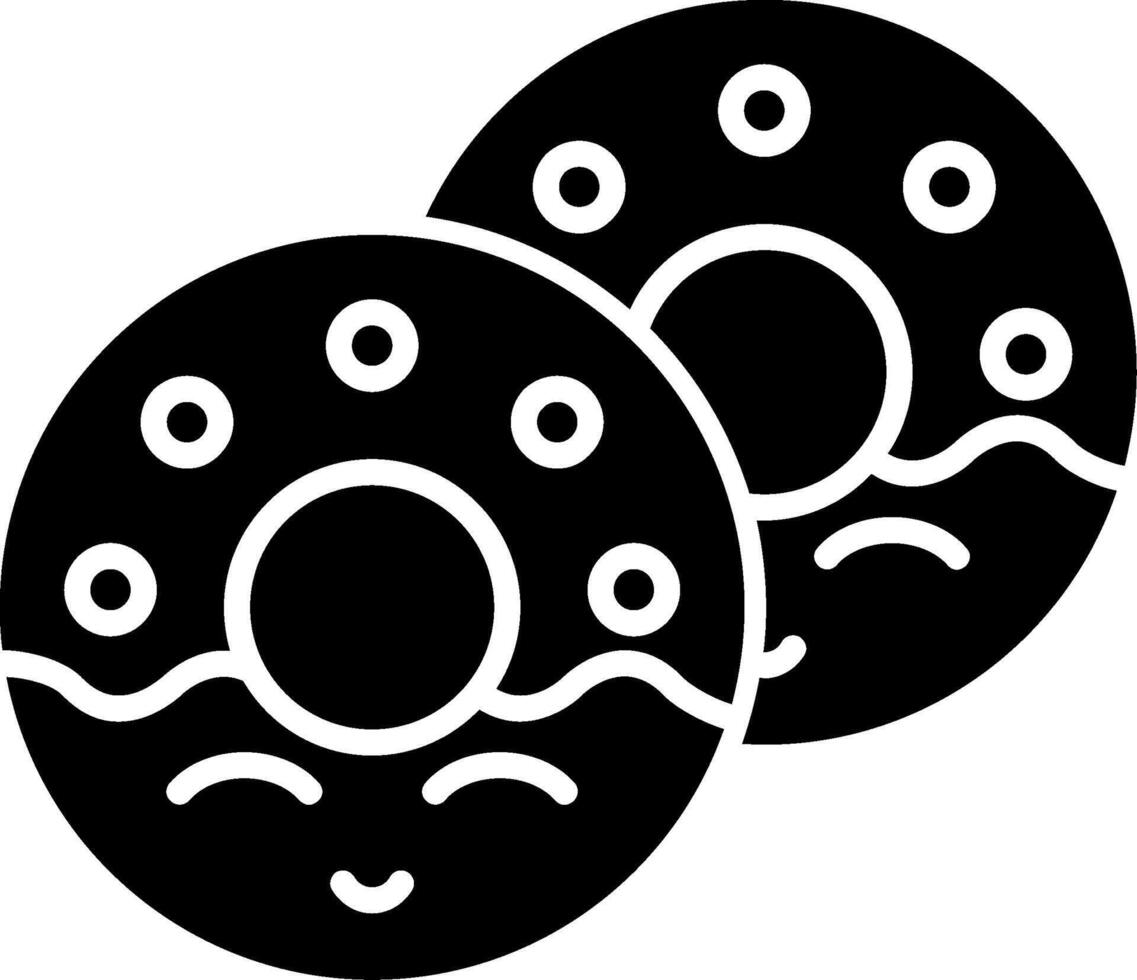 Doughnut Glyph Icon vector