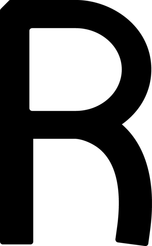Capital R Icon vector