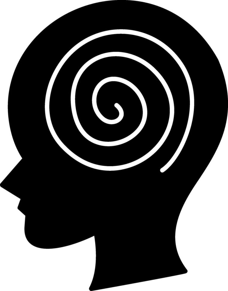 Hallucination Glyph Icon vector
