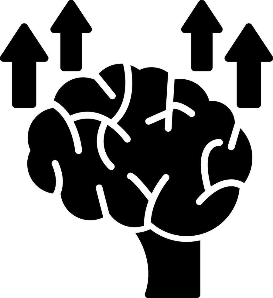 Neuroplasticity Glyph Icon vector
