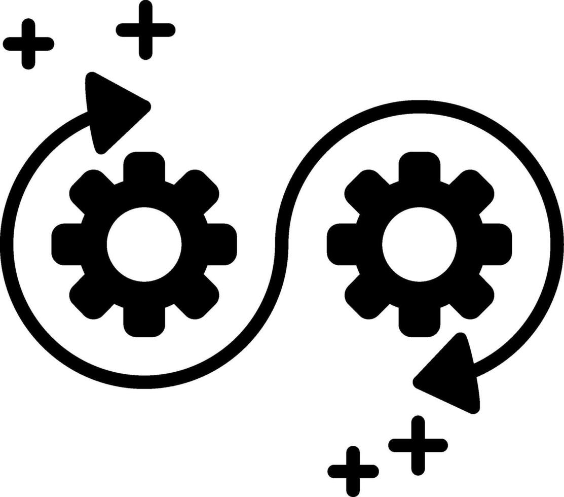 Devops Glyph Icon vector