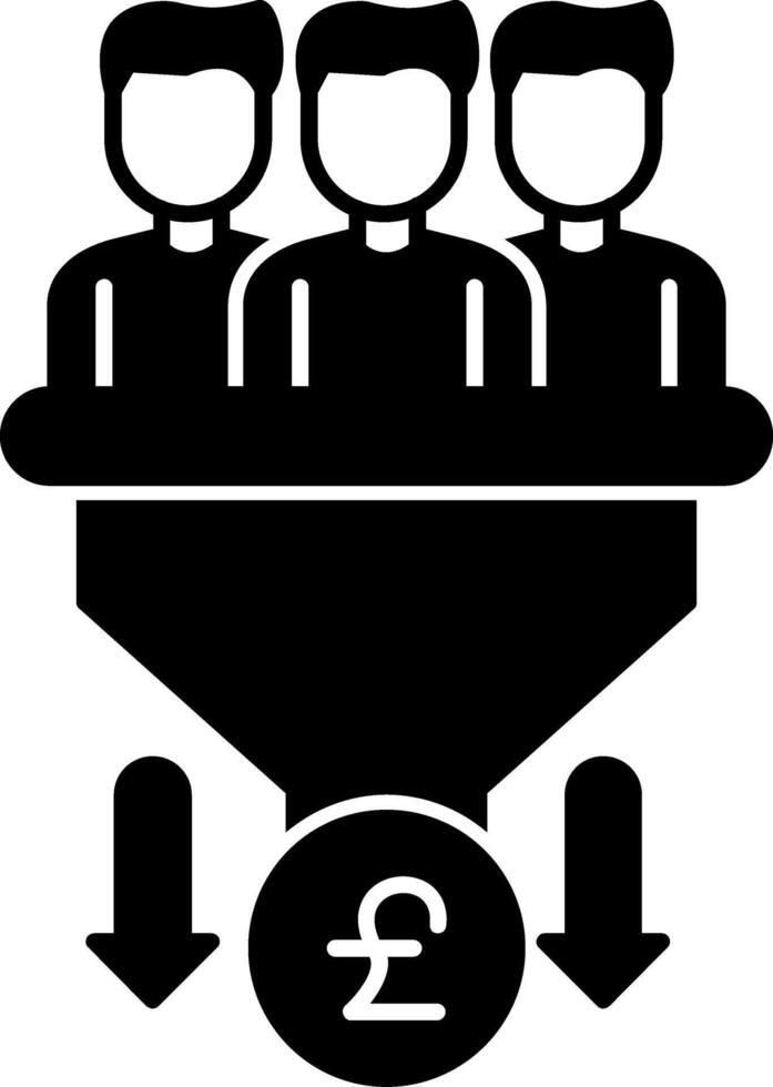 Sales PipeGlyph Glyph Icon vector