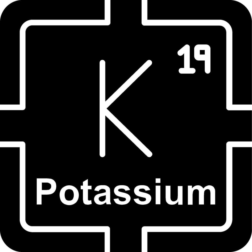 Potassium Glyph Icon vector