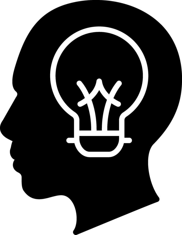 Visionary Mindset Glyph Icon vector