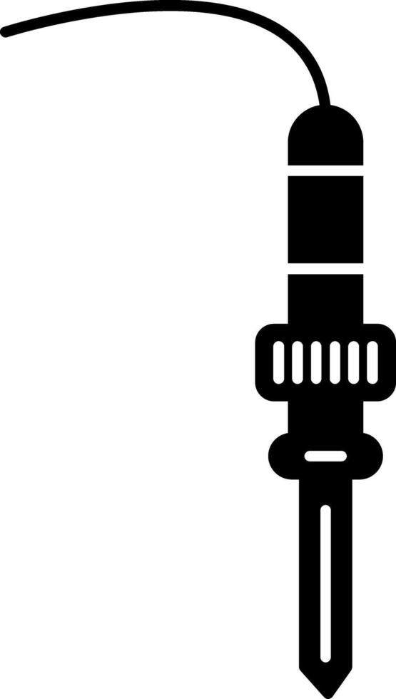 Soldering Iron Glyph Icon vector