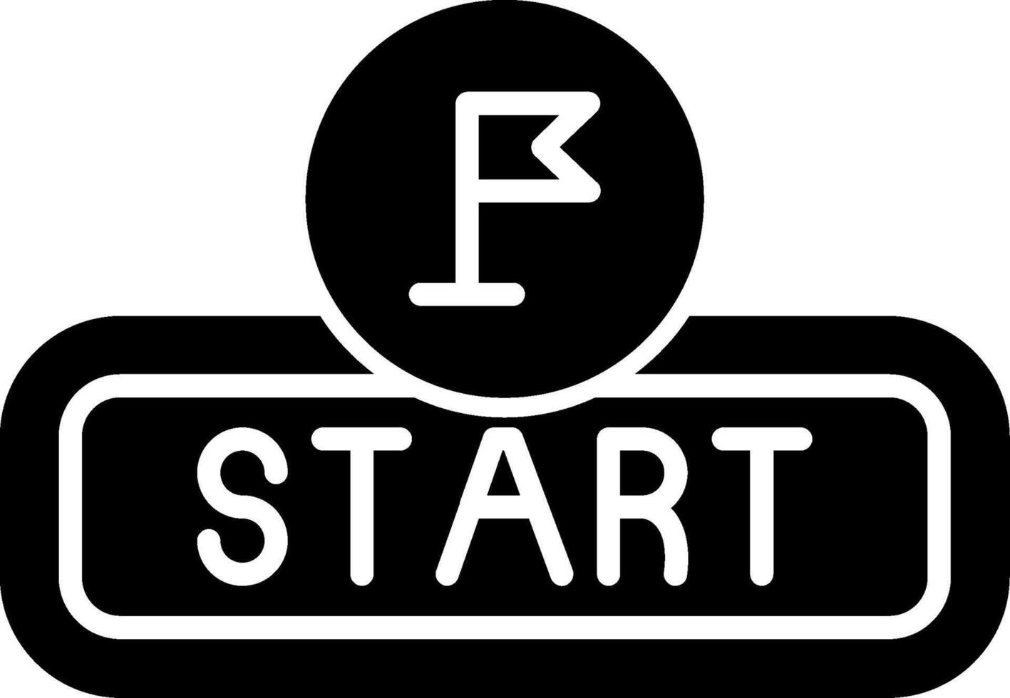 Start Glyph Icon vector