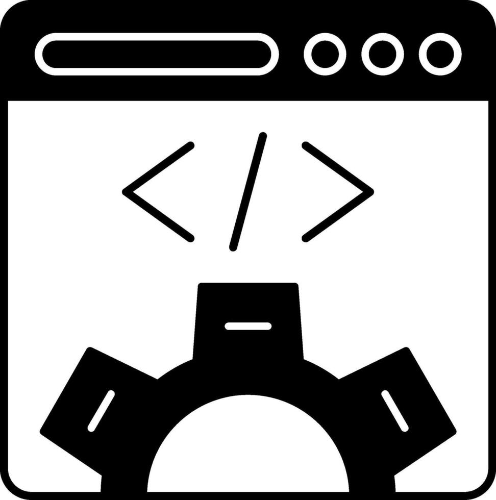 Web Design Glyph Icon vector