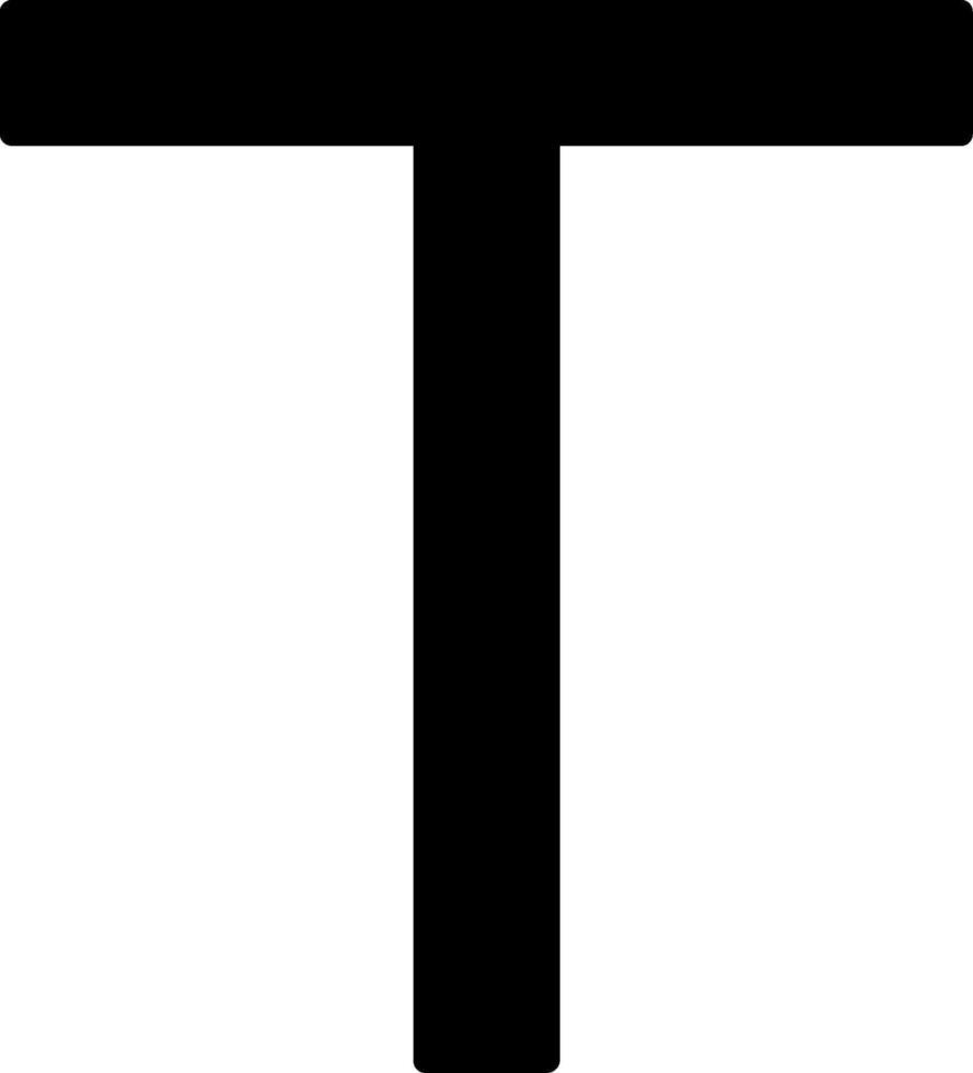 Capital T Icon vector