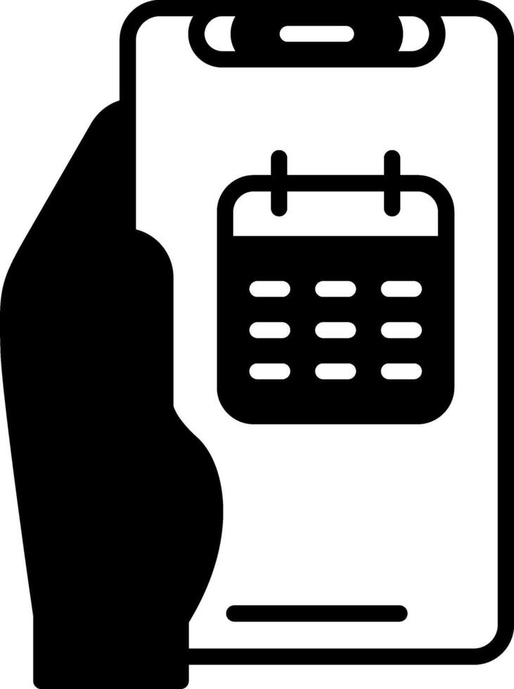 Calendar Glyph Icon vector