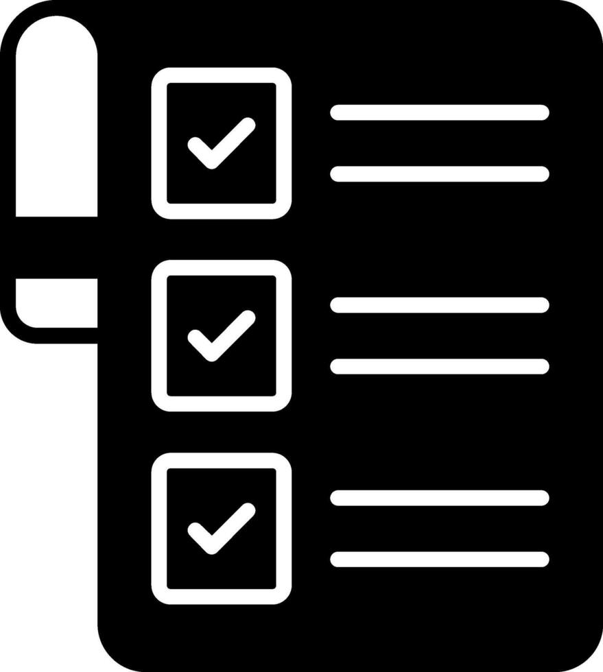 Checklist Glyph Icon vector