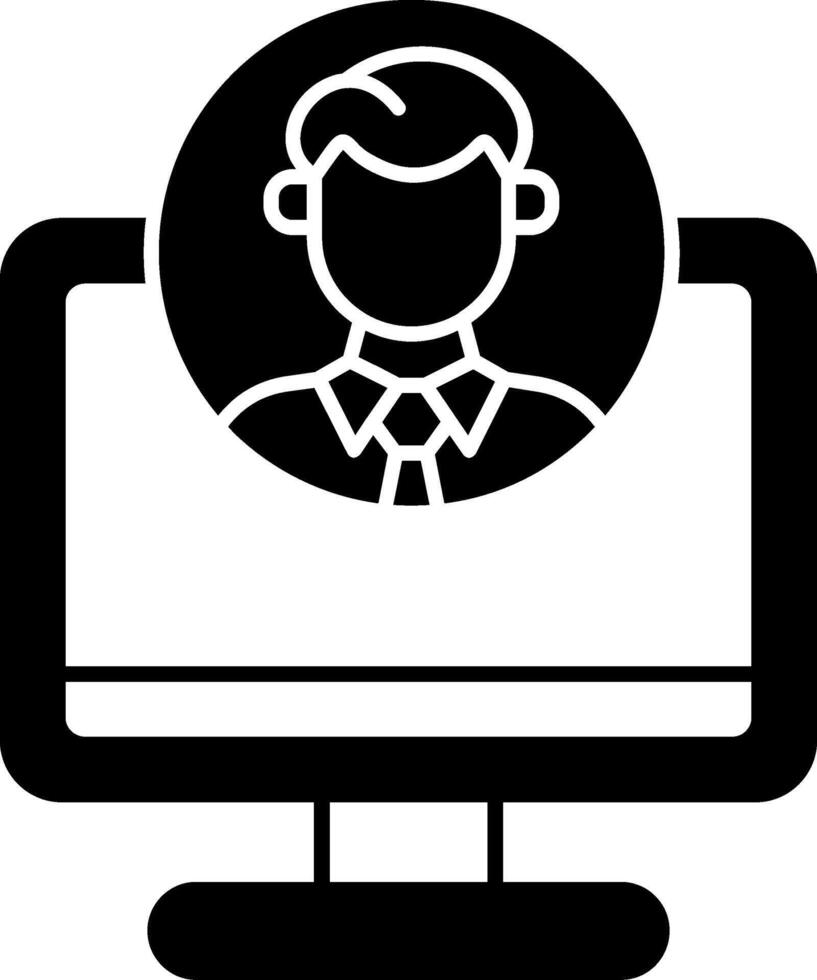Freelancer Profile Glyph Icon vector
