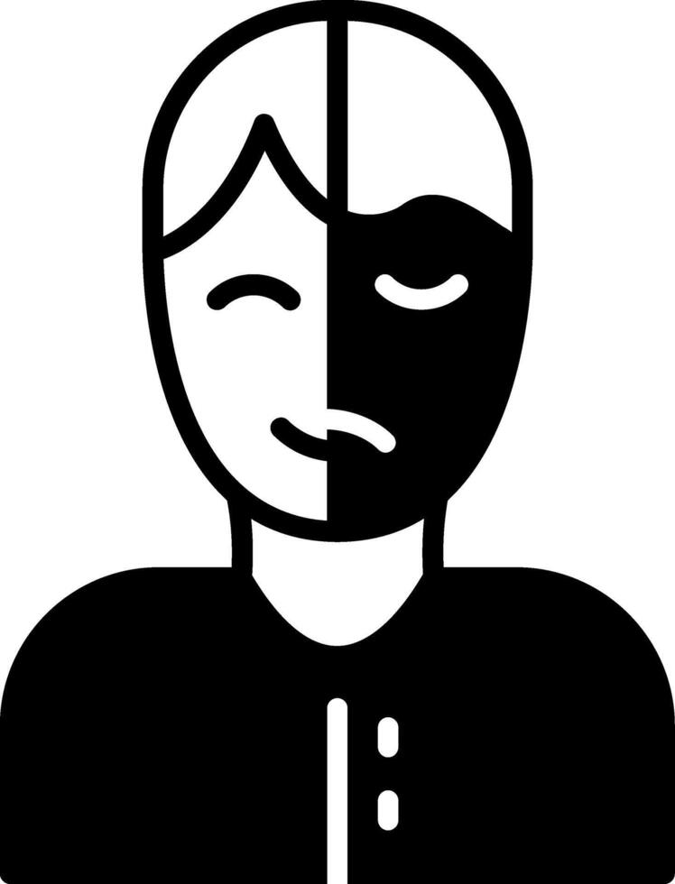Personality Disorder Glyph Icon vector