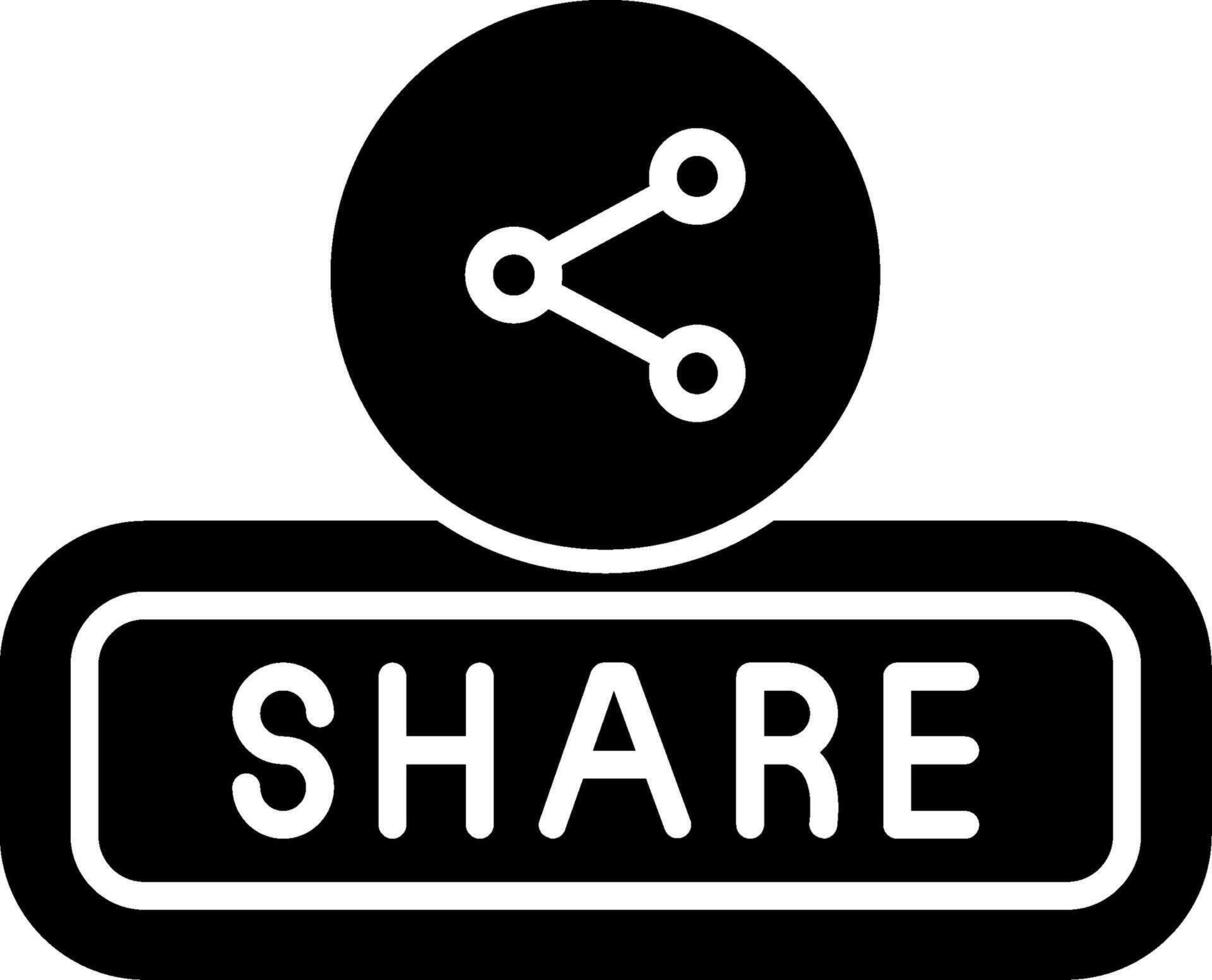 Share Glyph Icon vector