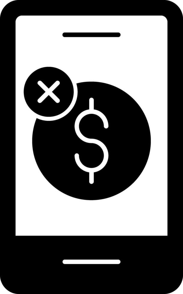 No Sales Glyph Icon vector