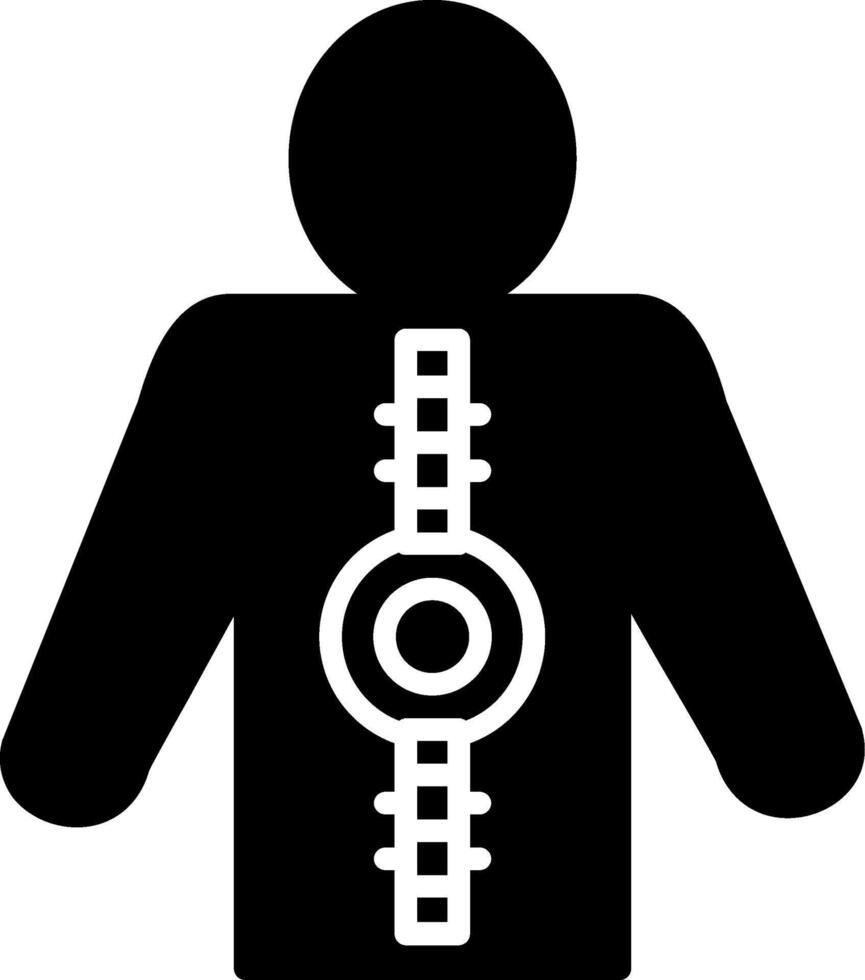 Spinal Cord Glyph Icon vector