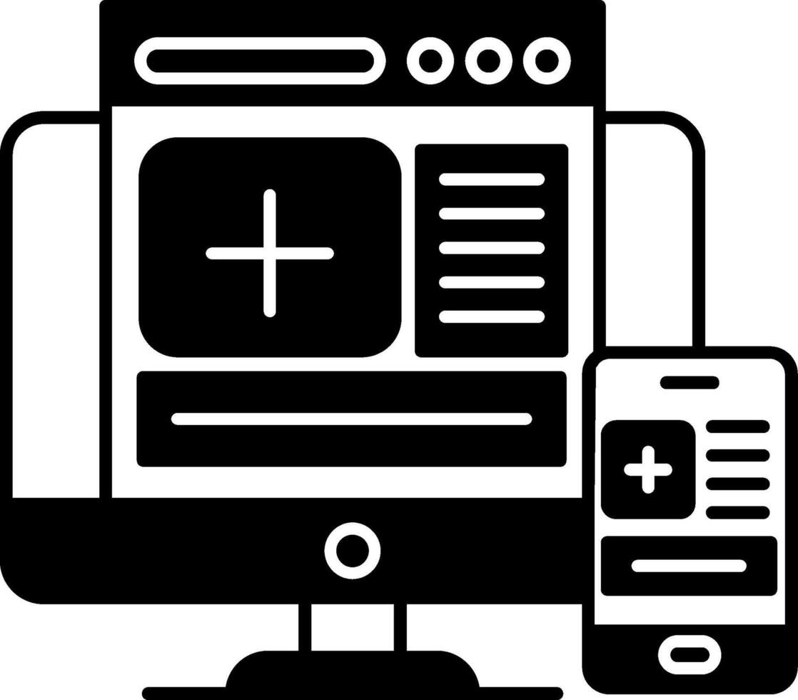 Responsive Glyph Icon vector