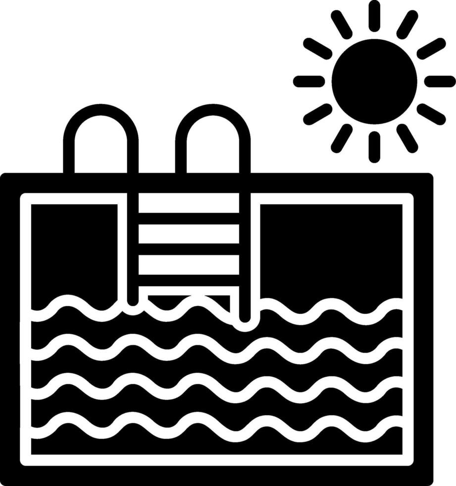 Swimming Pool Glyph Icon vector