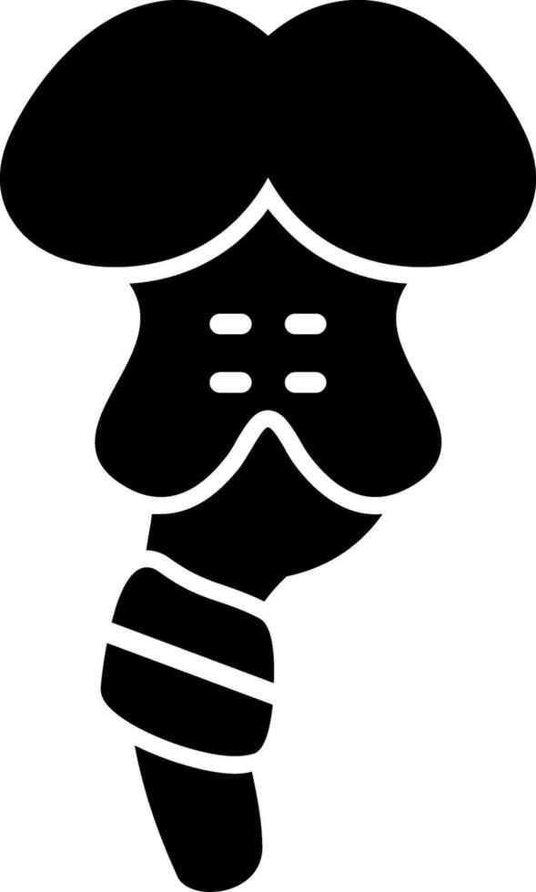Brainstem Glyph Icon vector