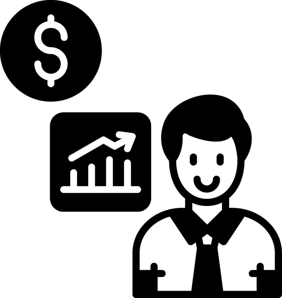 Business Impact Glyph Icon vector