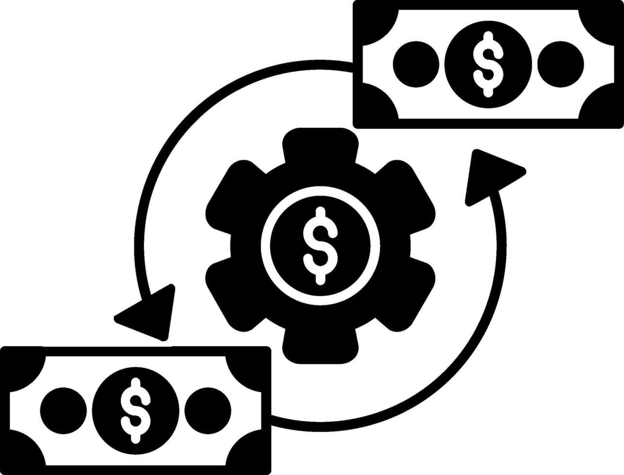Cash Flow Glyph Icon vector