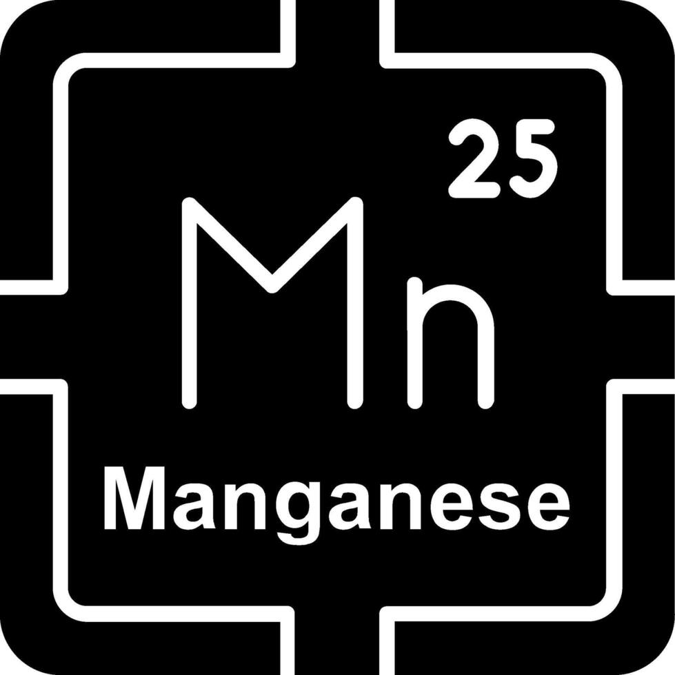 Manganese Glyph Icon vector