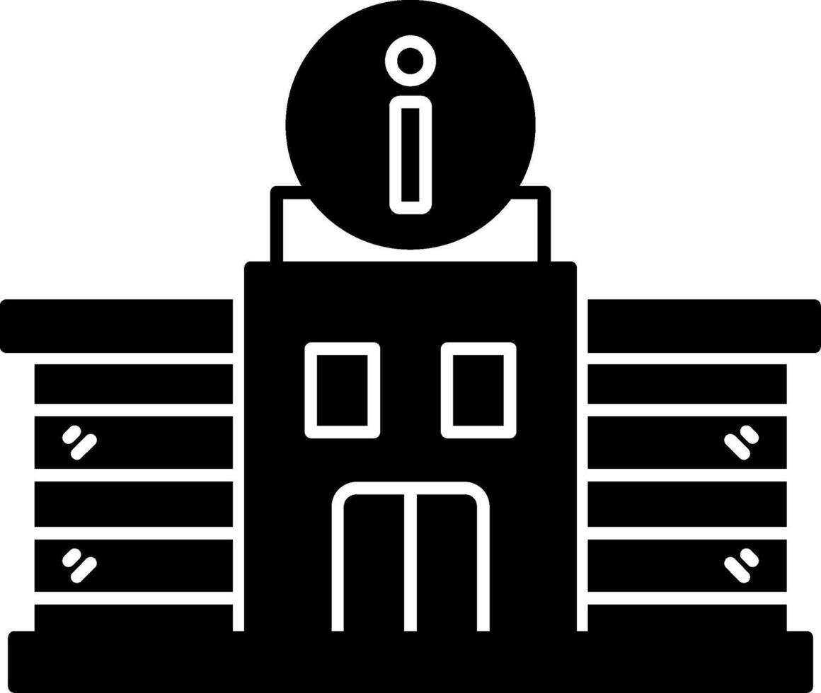 Information Center Glyph Icon vector