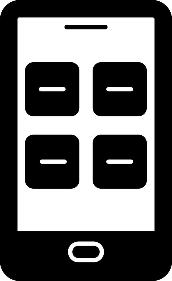 Mobile Phone Glyph Icon vector