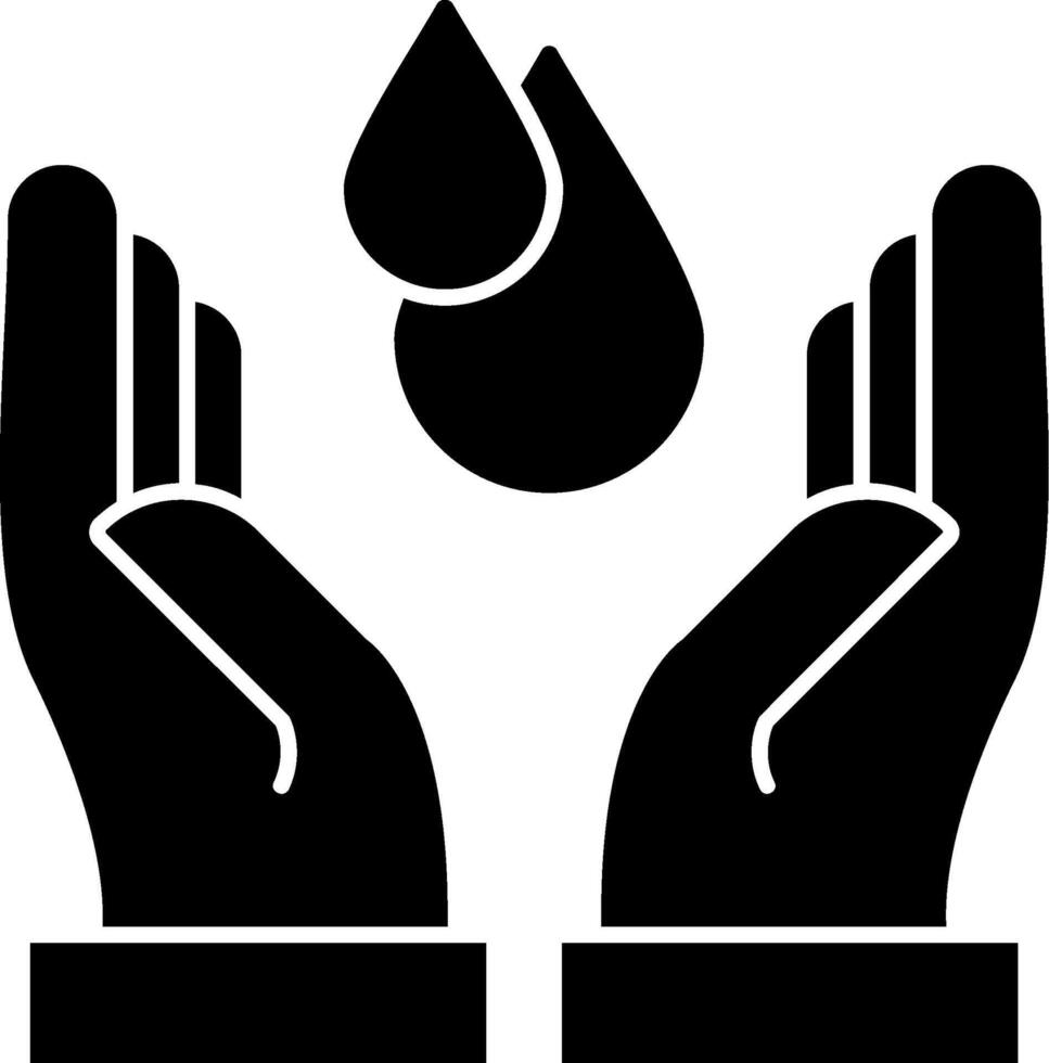 Save Water Glyph Icon vector