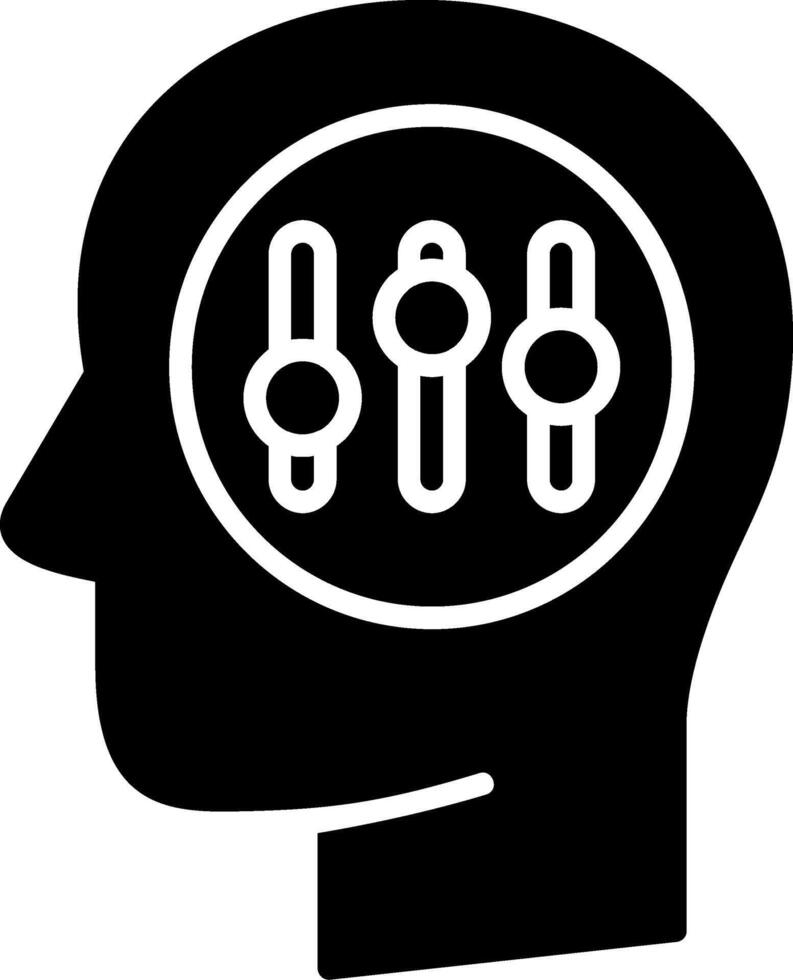Self Control Glyph Icon vector
