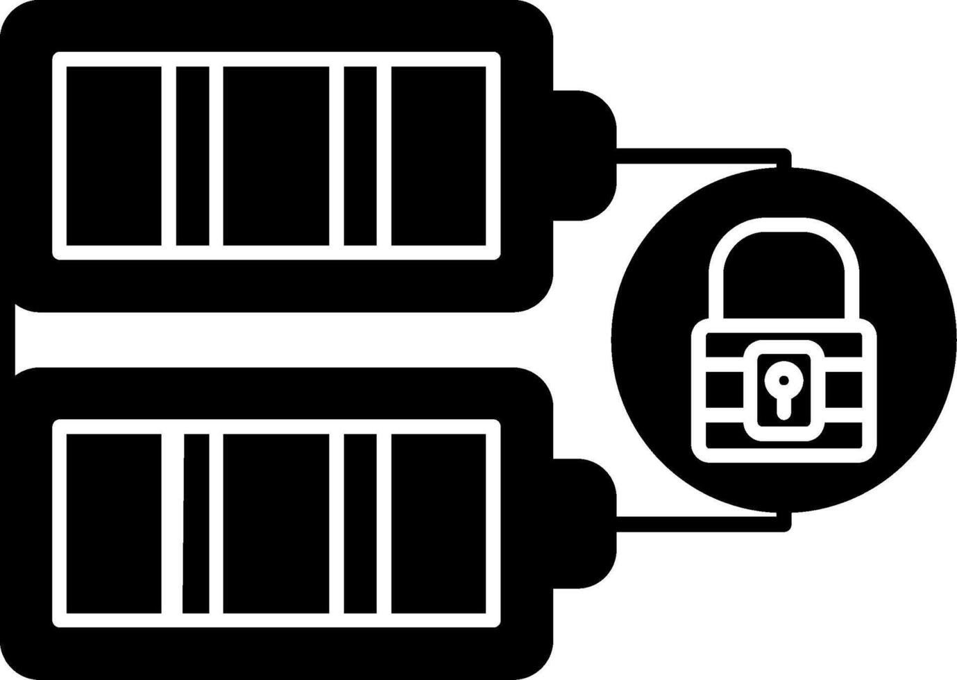 Anti Theft Glyph Icon vector