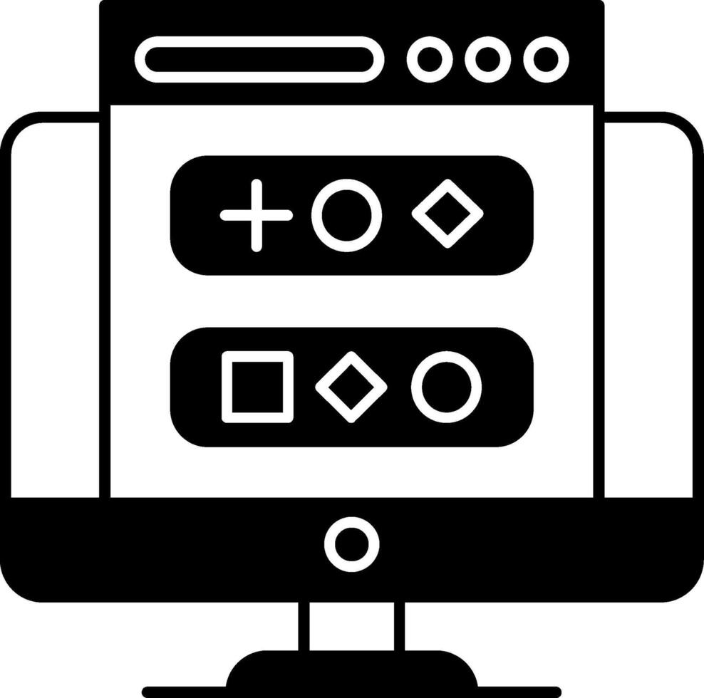 Web Design Glyph Icon vector