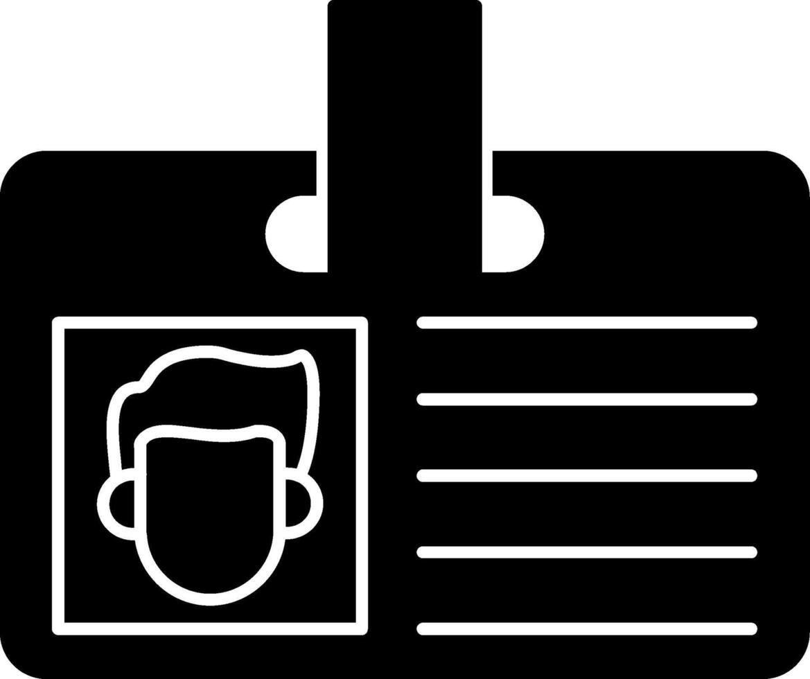 Student Card Glyph Icon vector