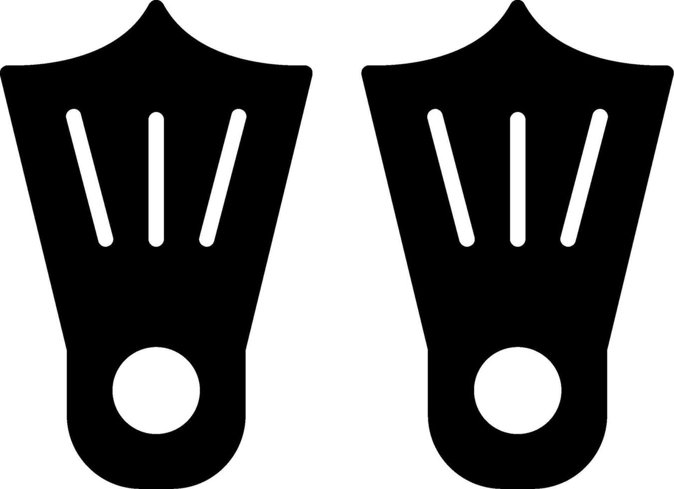 Swimming Fins Glyph Icon vector